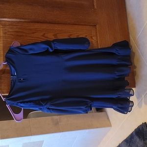 Blush Girl's Long Sleeved Peasant Dress Size 8 Blue